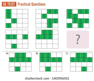 IQ Test - Practical Questions - Vector - Figure completion