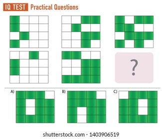 IQ Test - Practical Questions - Vector - Figure completion