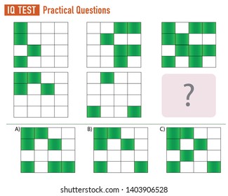 IQ Test - Practical Questions - Vector - Figure completion