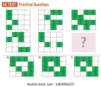 IQ Test - Practical Questions - Vector - Figure completion