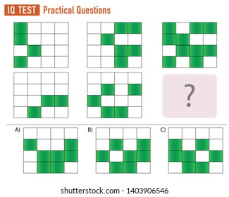 Iq Test Practical Questions Vector Figure Stock Vector (Royalty Free ...