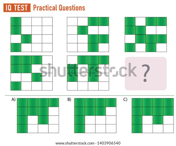 Iq Test Practical Questions Vector Figure Stock Vector (Royalty Free ...