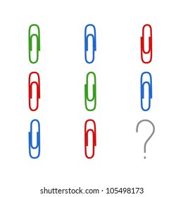 IQ test question comprised by paper clips