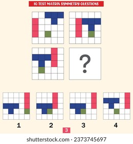 iq test symmetry and matrix questions. Intelligence questions