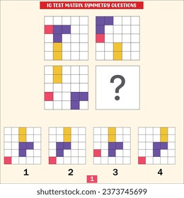 iq test symmetry and matrix questions. Intelligence questions