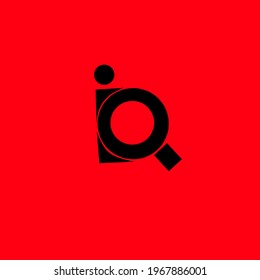 IQ text logo design. simple logo suitable for tech companies