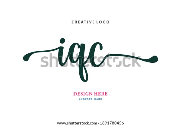 Iqc Lettering Logo Simple Easy Understand Stock Vector Royalty Free