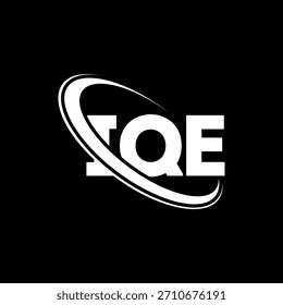 Logotipo de IQE. Carta IQE. IQE diseño de logotipo de la letra. Logotipo de IQE con el círculo y el logotipo del monograma en mayúsculas. Tipografía IQE para tecnología, negocio y marca inmobiliaria.