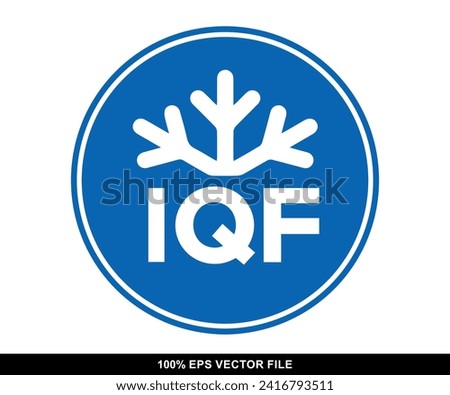 IQF logo , individual quick freezing logo vector