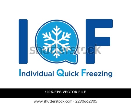 IQF logo , individual quick frozen logo vector