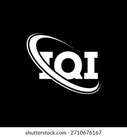 Logotipo de IQI. Carta IQI. Diseño de logotipo de la letra de IQI. Logotipo de IQI de las iniciales enlazadas con el círculo y el logotipo del monograma en mayúsculas. Tipografía IQI para tecnología, negocio y marca inmobiliaria.