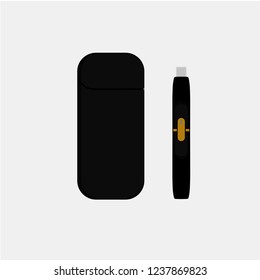 IQOS electronic cigarette (heating tabacco system) on white backgrounds