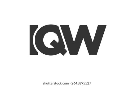 IQW logo design template with strong and modern bold text. Initial based vector logotype featuring simple and minimal typography. Trendy company identity ideal for businesses brand presence.