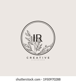 IR Beauty Vektor erste Logo-Kunst, Handschrift Logo der ersten Signatur, Hochzeit, Mode, Jewerly, Boutique, Blumen und botanisch mit kreativen Vorlage für jedes Unternehmen oder Unternehmen.