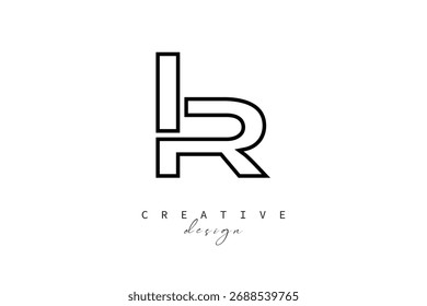 Diseño creativo del logotipo del monograma del IR-concepto creativo del diseño de la marca del stock