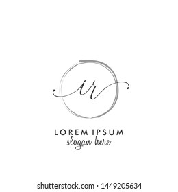 IR Initial beauty monogram logo vector