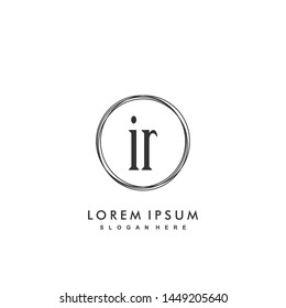 IR Initial beauty monogram logo vector