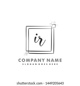 IR Initial beauty monogram logo vector