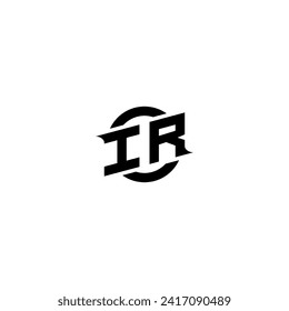 IR initial game logo, banner design for your e-sports or streaming team