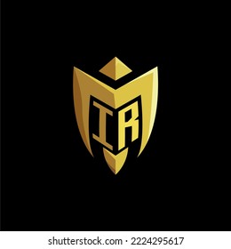 IR initial letters monogram logo for gaming