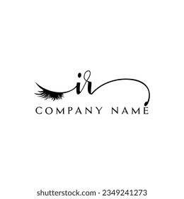 IR initial Logo lash logo eyelash vector modern