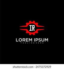 Monograma inicial IR para el Vector de diseño de logotipo automotriz