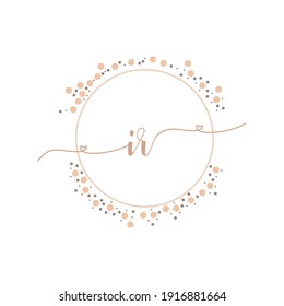 IR Initial monogram handwriting luxury illustration