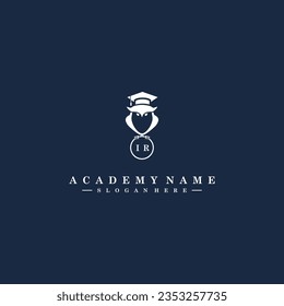IR Initials Academy Logo Vector Art Icons and Graphics