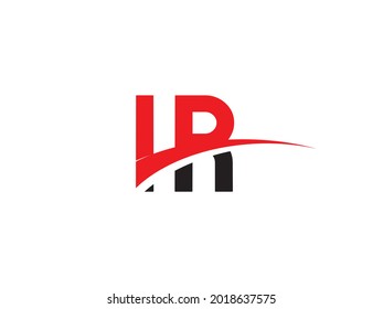 Plantilla de diseño de logotipo inicial de carta IR