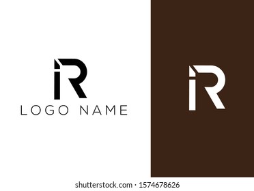 Ir letter logo alphabet ir logo creation
