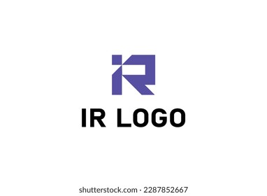IR Letter Logo design template