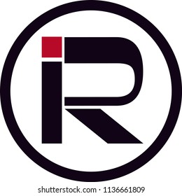 ir letter vector logo