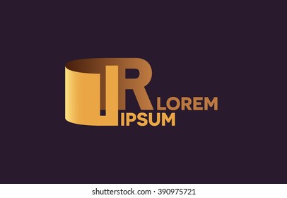 IR letters logo, I and R letters logo alphabet design.