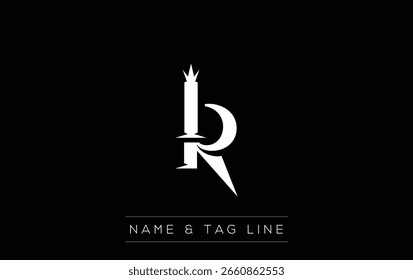 IR logo design. A sophisticated, minimalistic logo design featuring golden stylized typography, perfect for branding concepts emphasizing luxury, professionalism, and contemporary aesthetics.