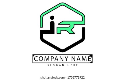 IR or I R initial Letter Logo Design with Vector Illustration Template. logo vector.