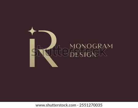 IR or RI letter logo icon design. Classic style luxury initials monogram.