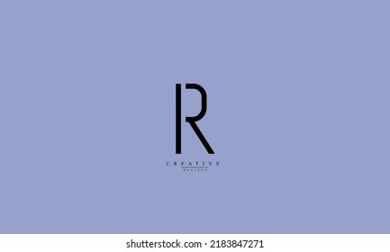 IR RI I R abstract vector logo monogram template