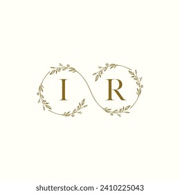 IR wedding infinity in elegant monogram with high quality professional design that will print well