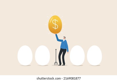 IRA, Individual retirement account. Planning for long term savings until retirement 401K egg. The old man was happy with his last retirement money.