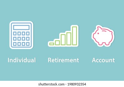 IRA Individual Retirement Accountconcept- vector illustration