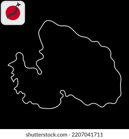 Irabu Inselplan. Vektorgrafik