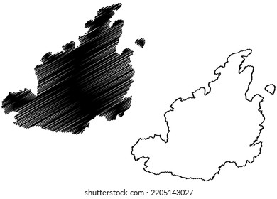 Irakleia island (Hellenic Republic, Greece, Cyclades Archipelago) map vector illustration, scribble sketch Heraklia map