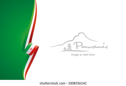 Iran abstract flag brochure cover poster background vector