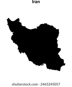 Diseño de mapa esquemático en blanco para Irán
