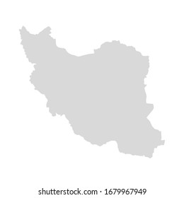 Iran caspian vector map. Iran republic middle east arab map.