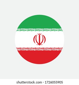 Iran circle flag graphic element Illustration template design