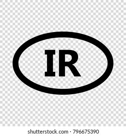 Iran code symbol. short country name. Domain name
