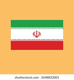 Iran: Collection of vector illustrations featuring the Iranian flag in various shapes (rectangle, circle, heart) and a map outline. National symbol of Iran.