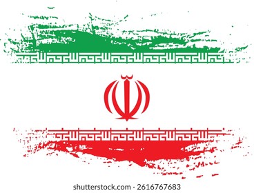 Iran Country Map And Flag Vector Design