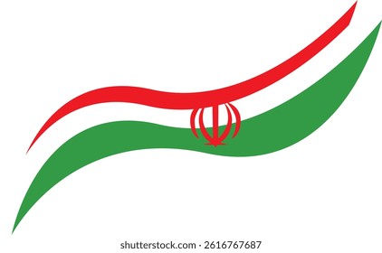 Iran Country Map And Flag Vector Design